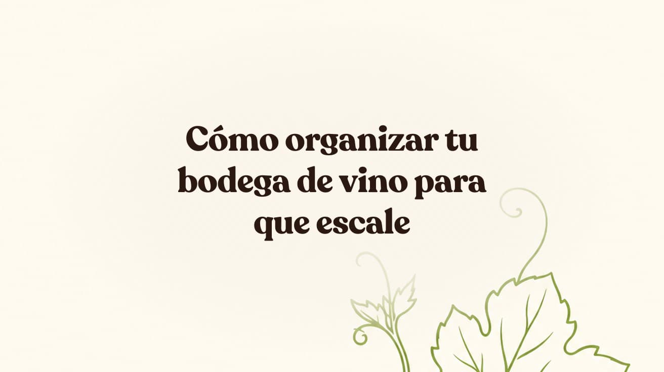 Cómo organizar tu bodega de vino para que escale