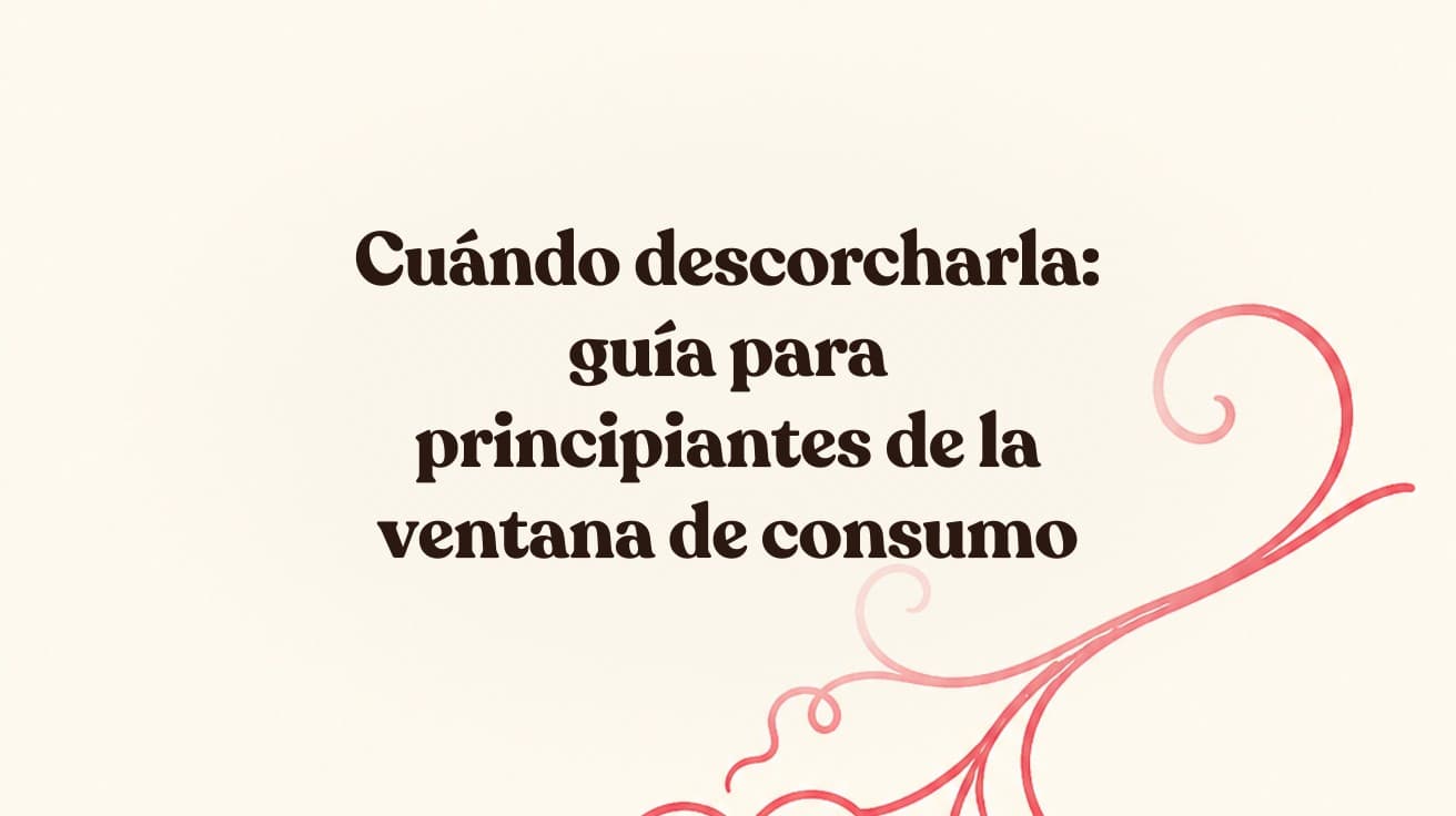 Cuándo descorcharla: guía para principiantes de la ventana de consumo
