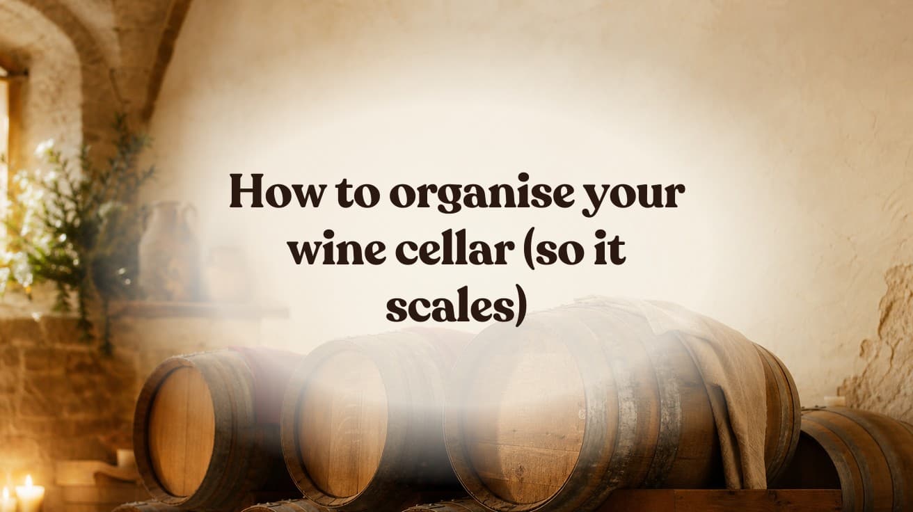 How to organise your wine cellar (so it scales)