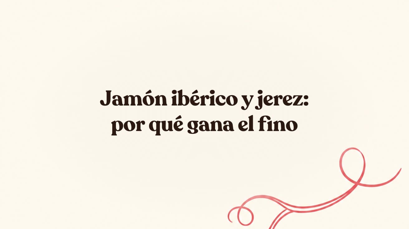 Jamón ibérico y jerez: por qué gana el fino