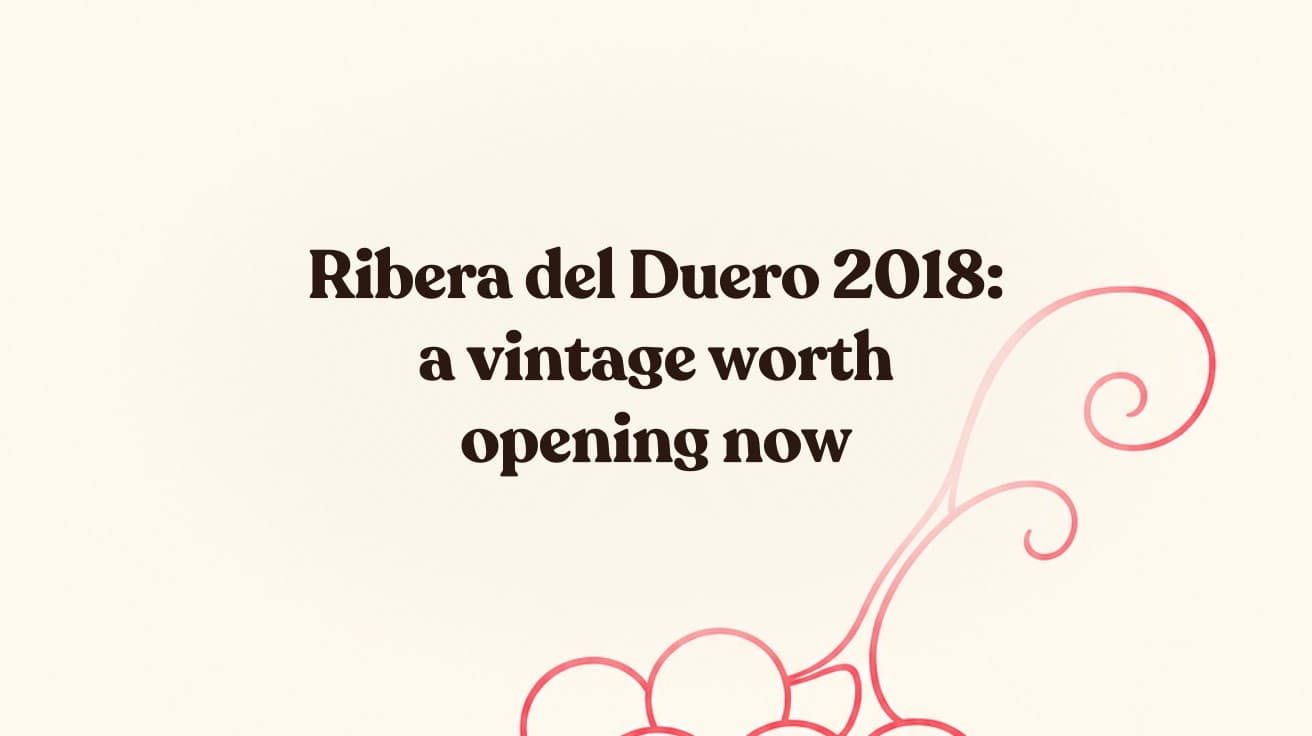 Ribera del Duero 2018: a vintage worth opening now